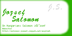 jozsef salomon business card